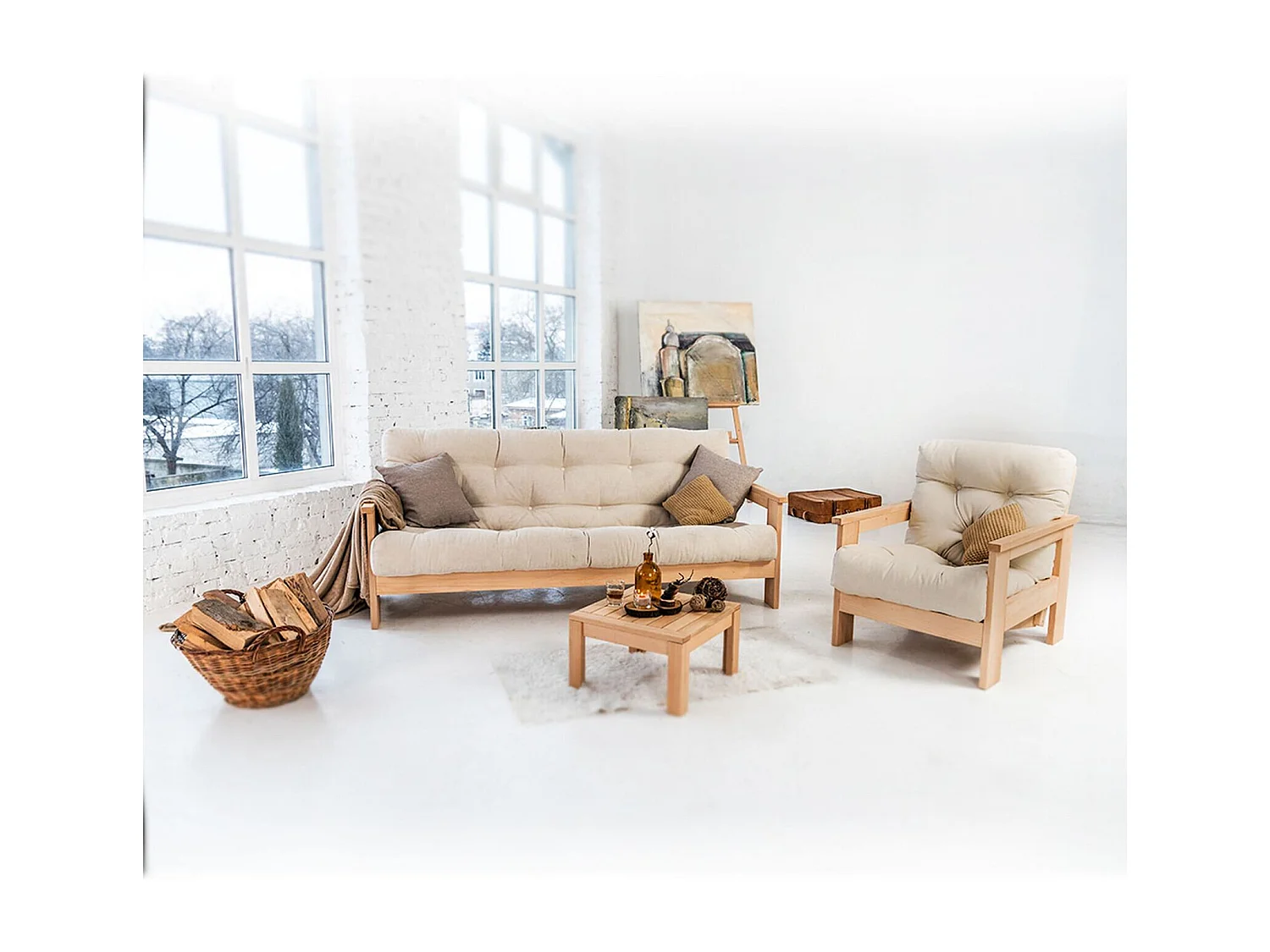 Canapé lit mexico Orange