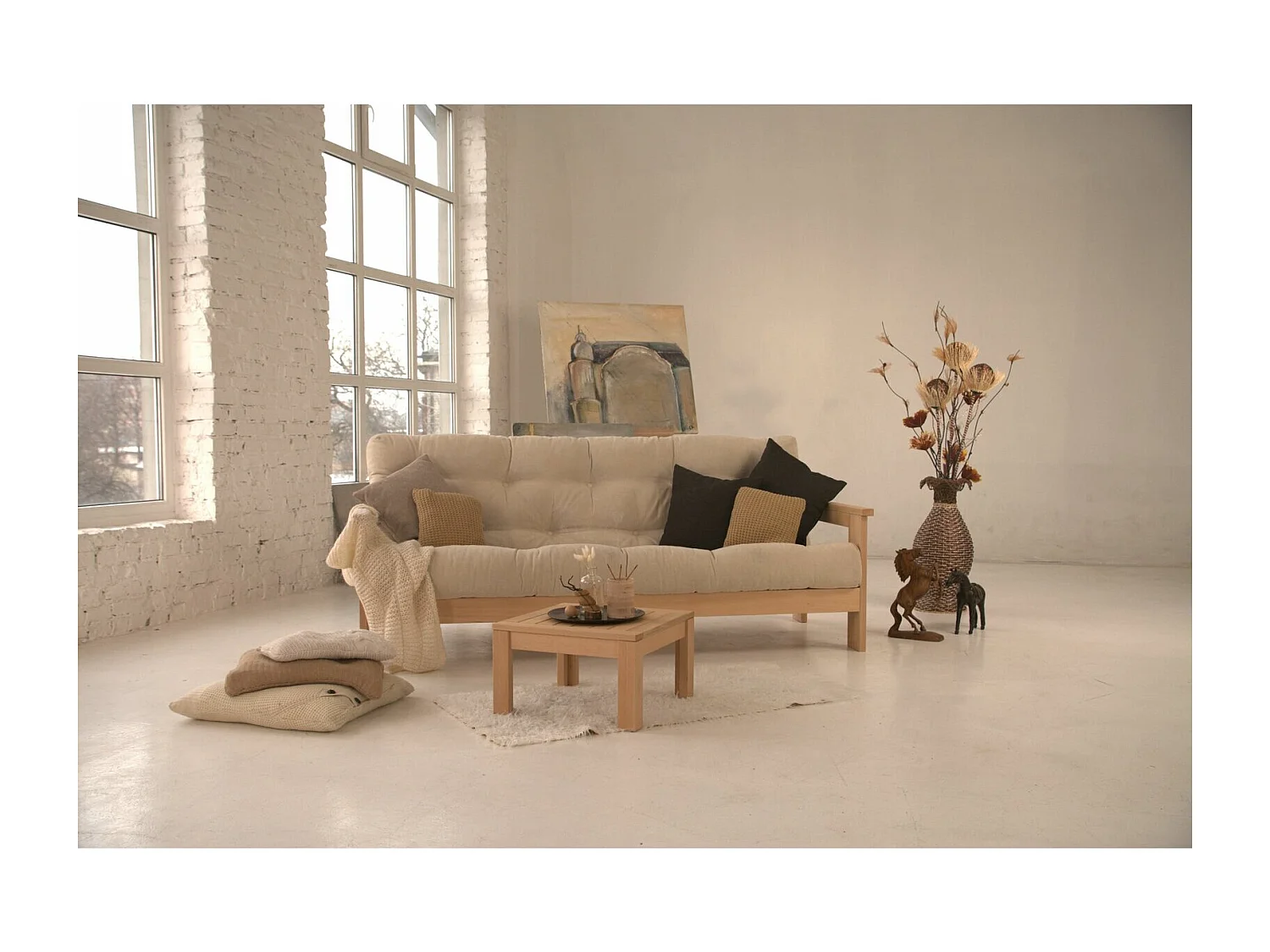 Canapé lit mexico Beige