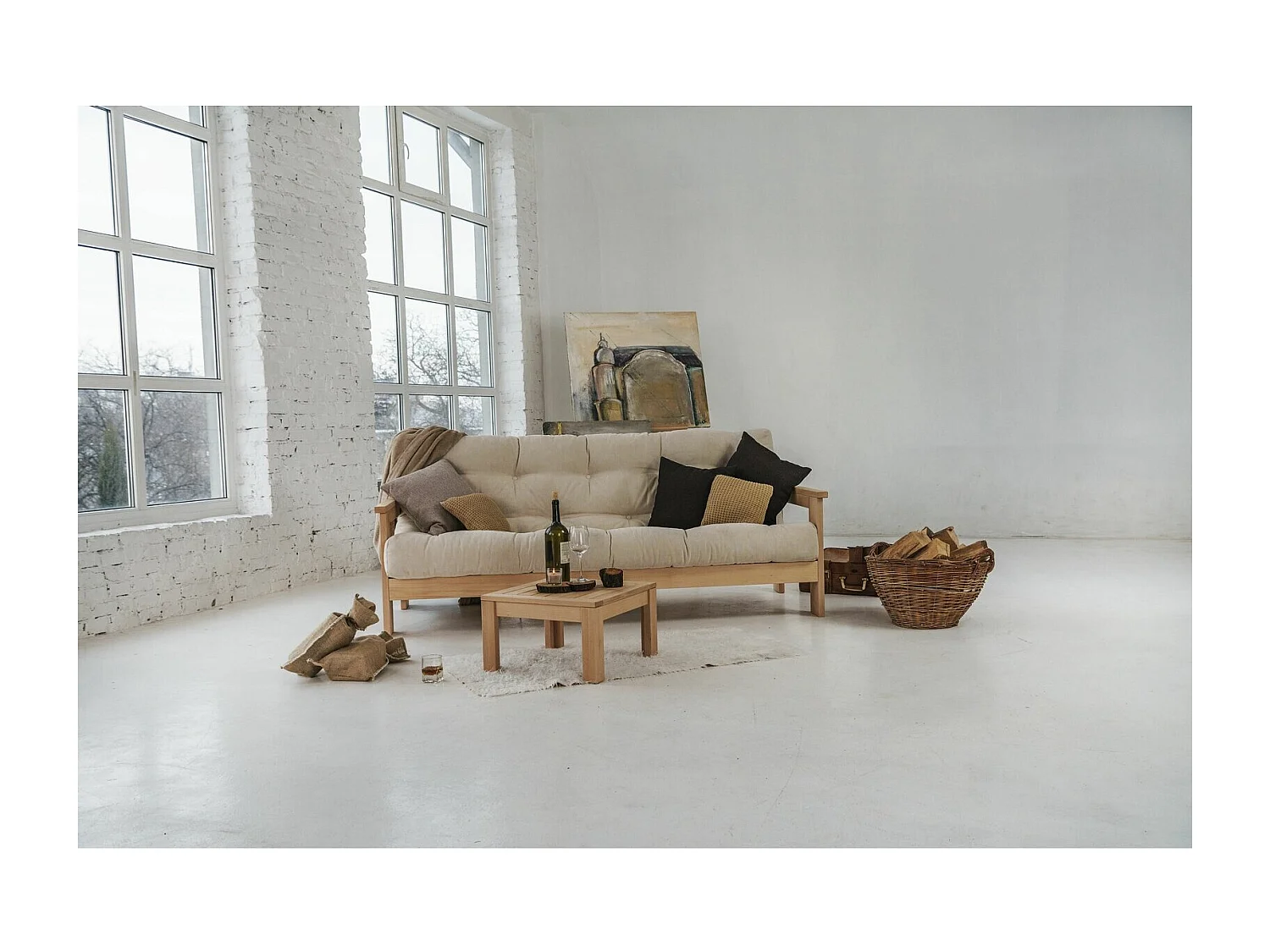 Canapé lit mexico Beige