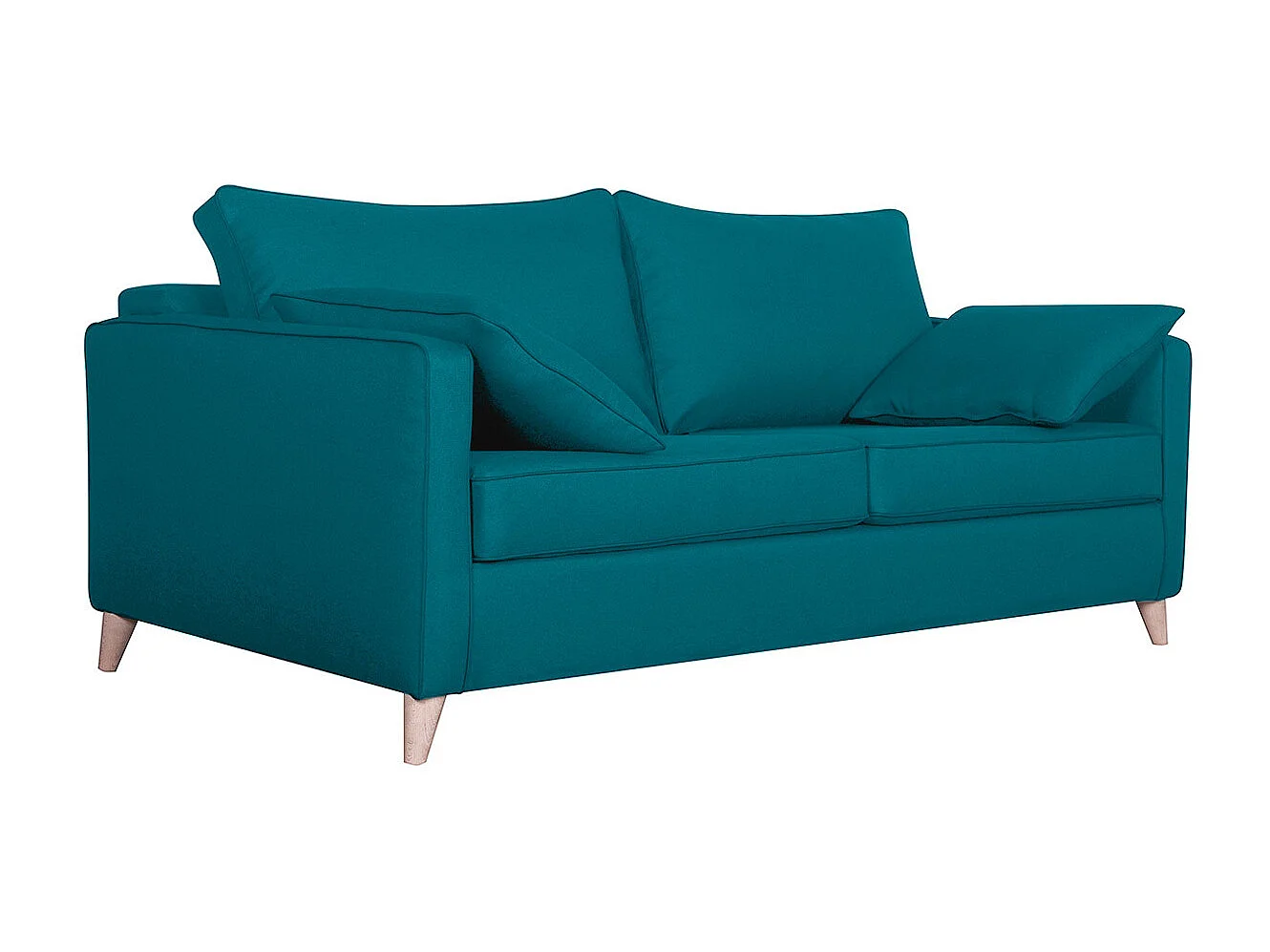 Sofá convertible nórdico 3 plazas azul petróleo PAPEL