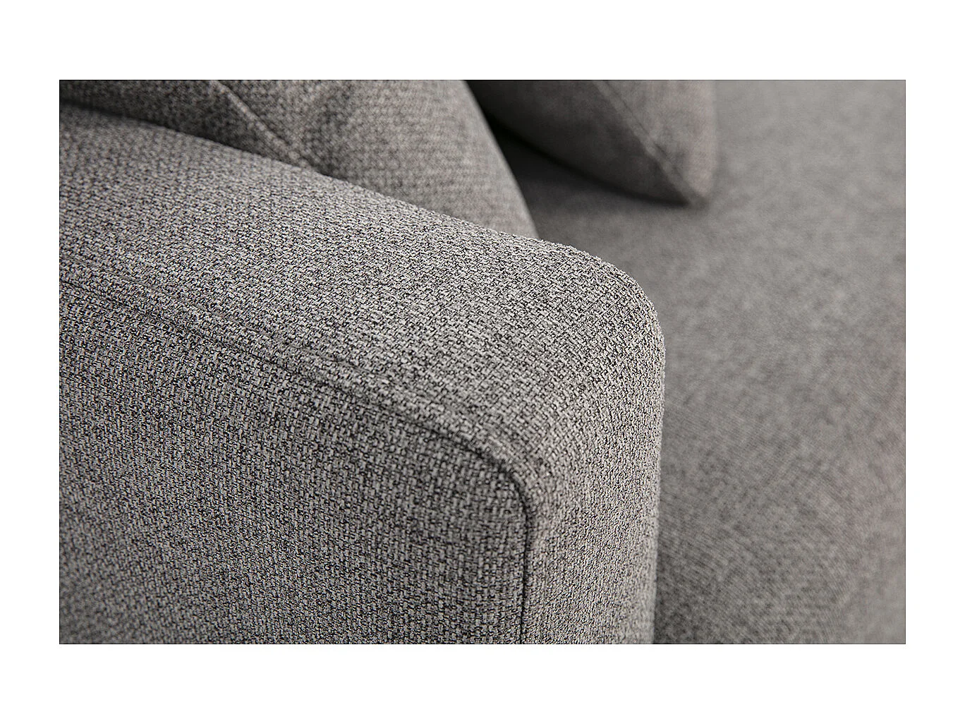 Canapé 3 places en tissu gris et bois clair MUNIK