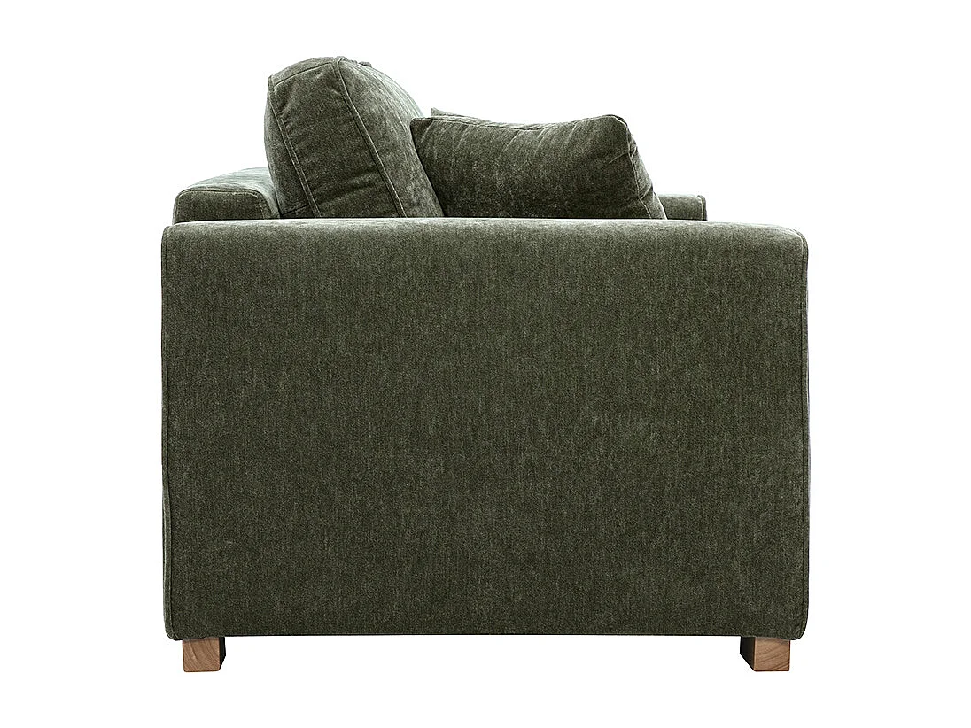 Divano design 3 posti in tessuto effetto velluto verde kaki PEPPER