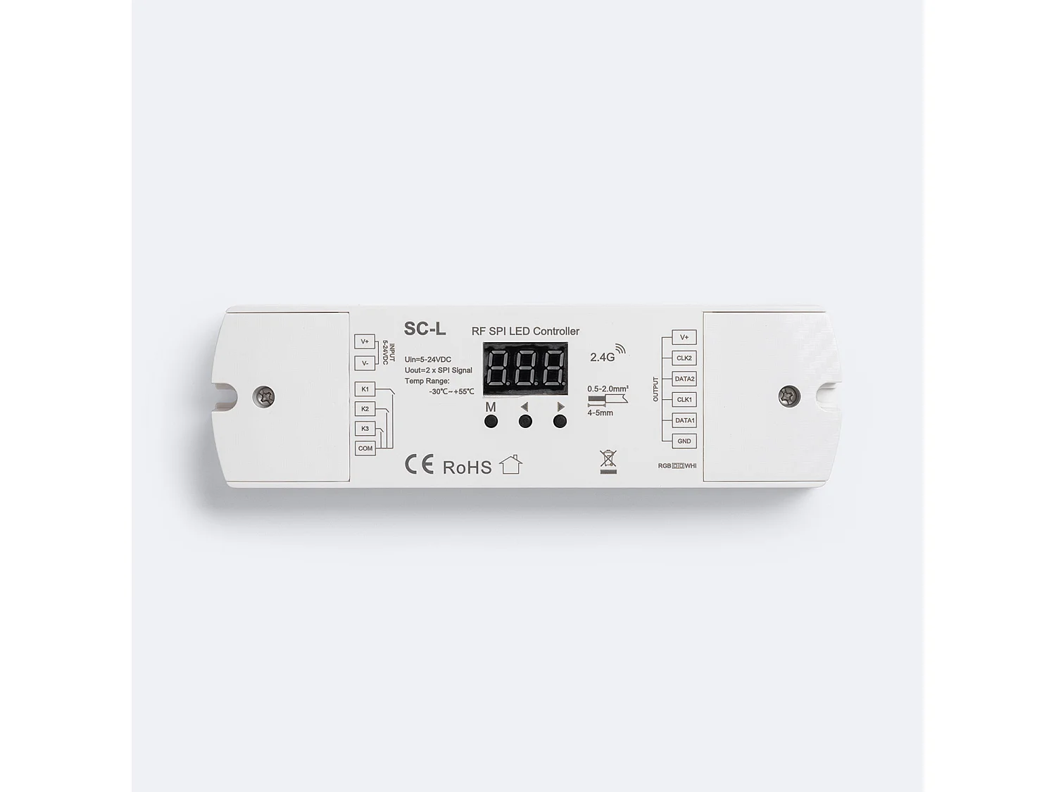 Contrôleur Variateur Ruban LED RGB/RGBW Digital SPI SKYDANCE SC-L Compatible avec Bouton Poussoir et Télécommande RF RGBIC/RGBWIC