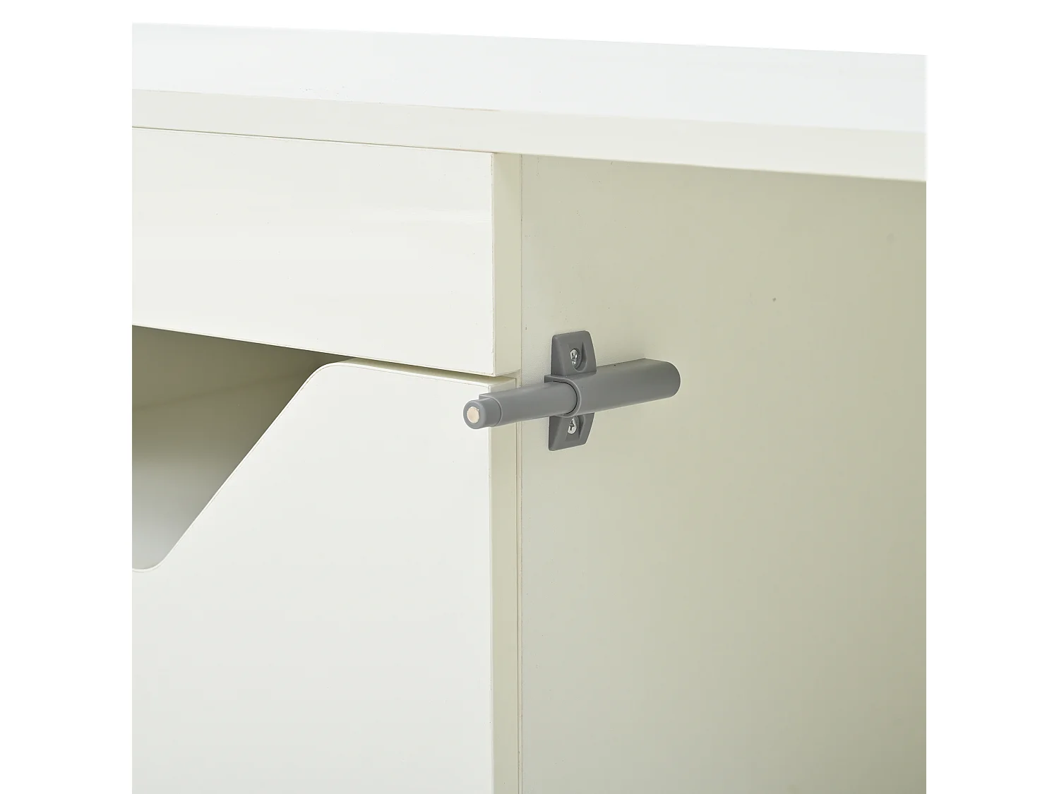 Meuble tv 180x40x45cm LED avec 2 portes et 2 tiroirs de rangement - table tv moderne en bois - blanc