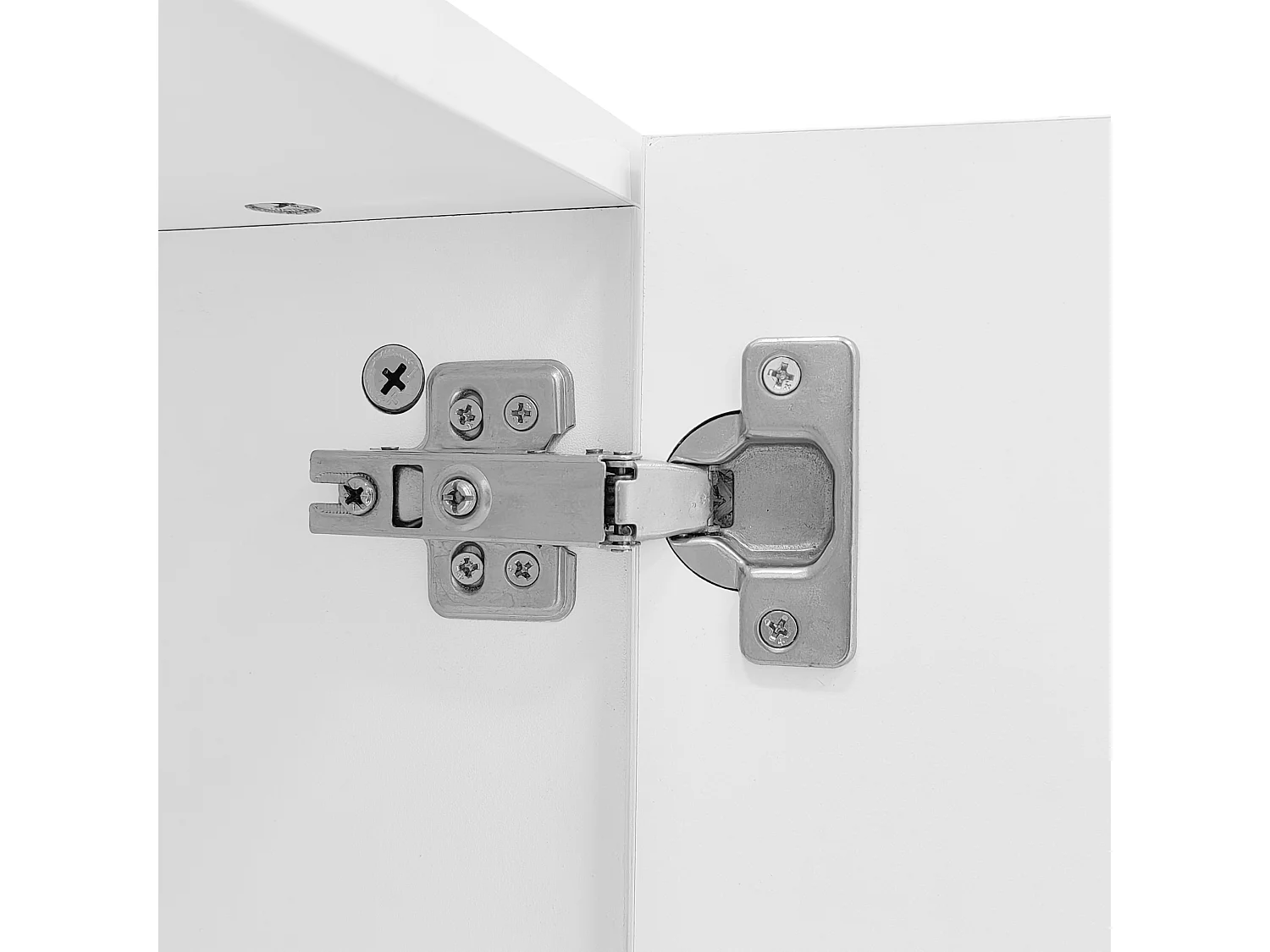 Meuble TV 170x38x42 cm 1 porte 1 tiroir meuble de rangement en bois - blanc