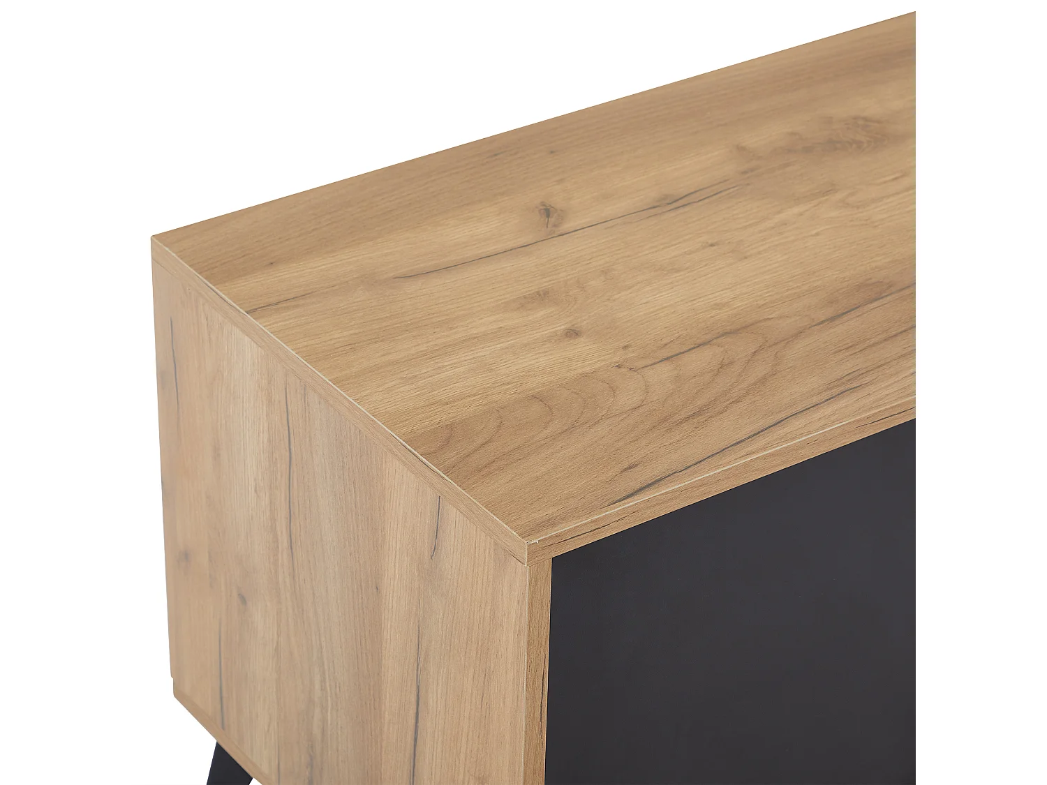 Meuble TV 180x40x50 cm avec 3 portes meuble de rangement en bois - marron