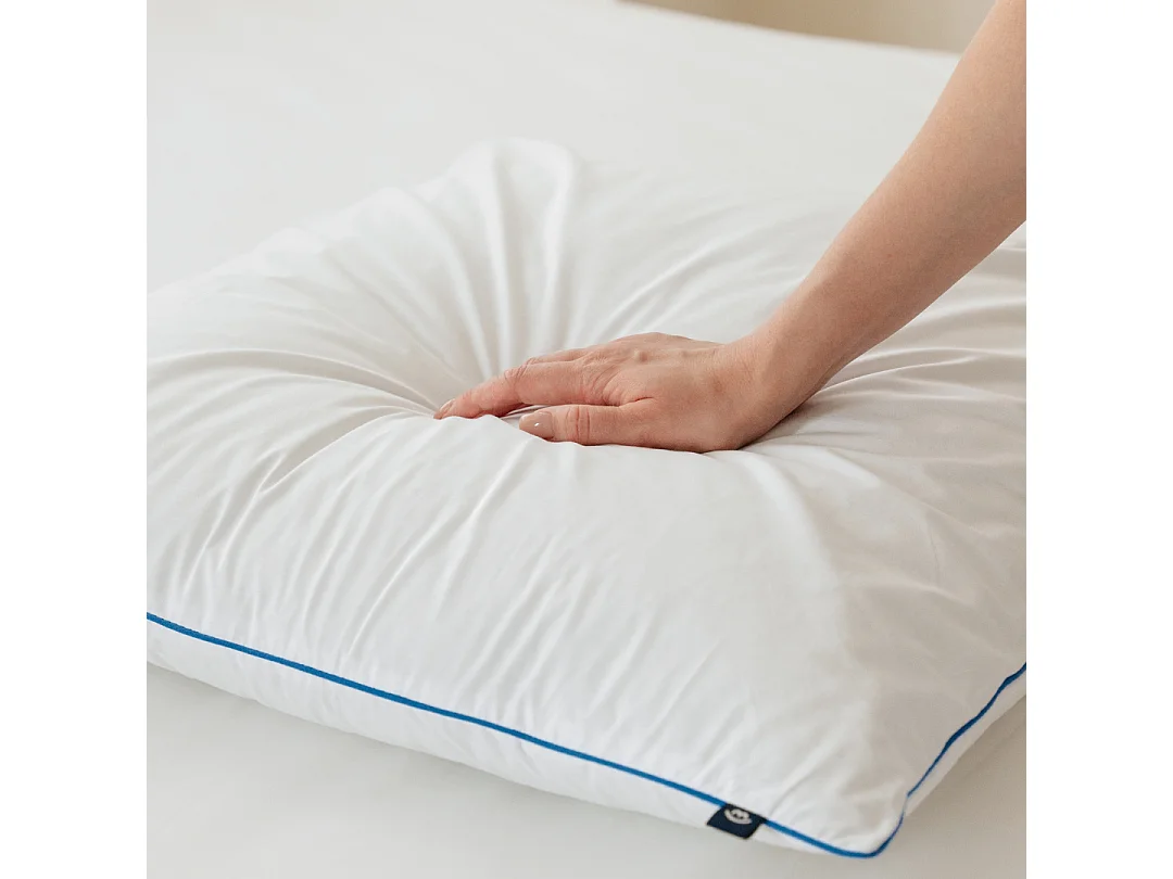 Oreiller Fluffy Lot de 2 - 50x70x12cm - coton et polyester - moelleux