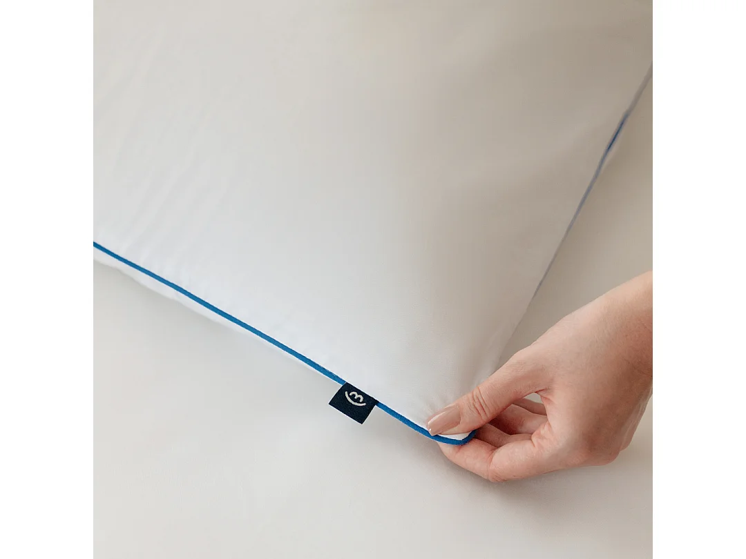 Oreiller Fluffy Lot de 2 - 50x70x12cm - coton et polyester - moelleux