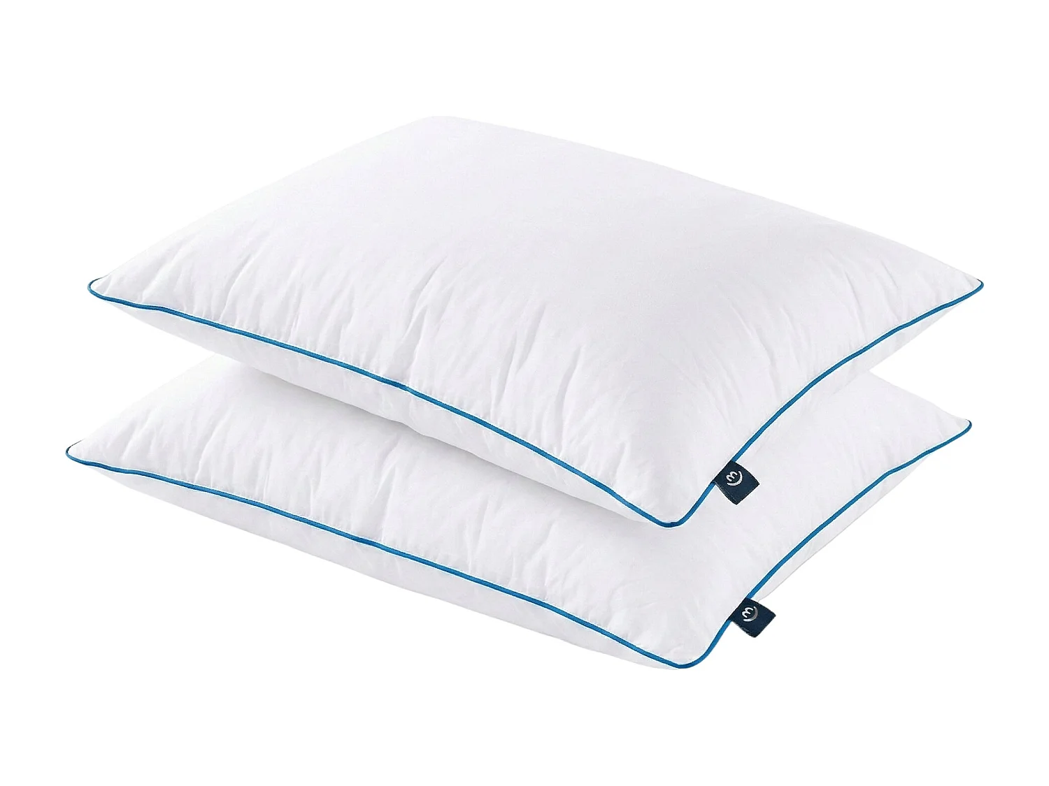 Oreiller Fluffy Lot de 2 - 60x60x12cm - coton et polyester - moelleux