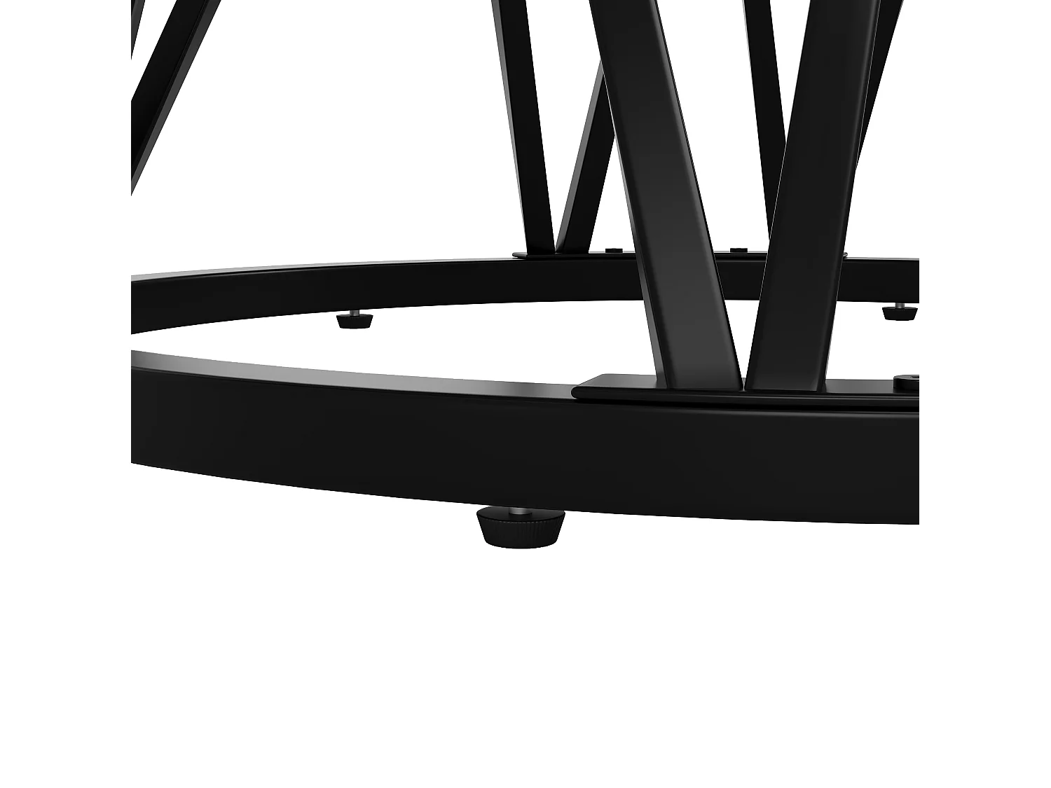 Table à manger ronde 100x100x76 cm pour 4 personnes - pied en métal noir - plateau mdf motif marbre blanc