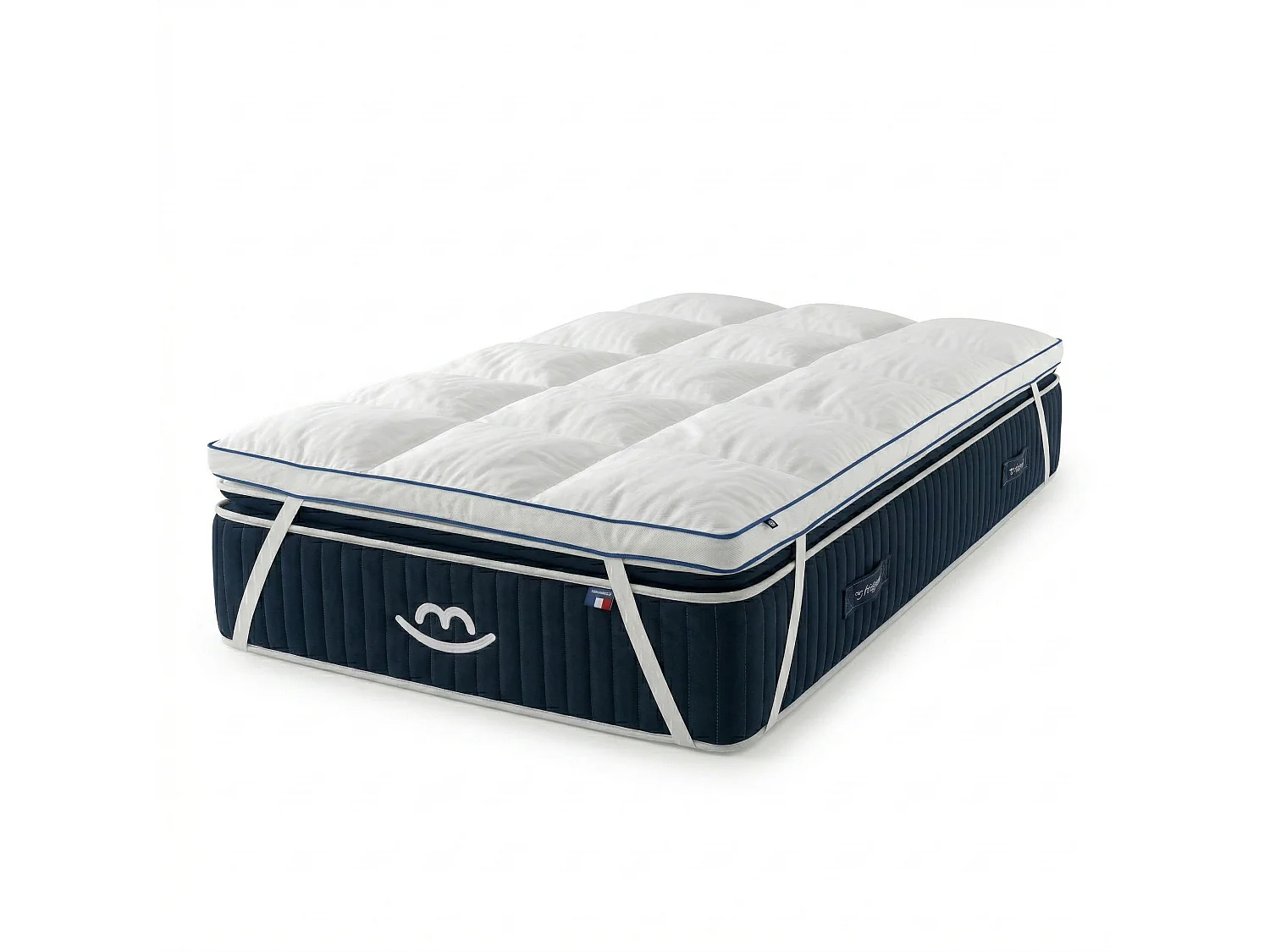 Matelas mémoire de forme et surmatelas 90x190 épais 30cm