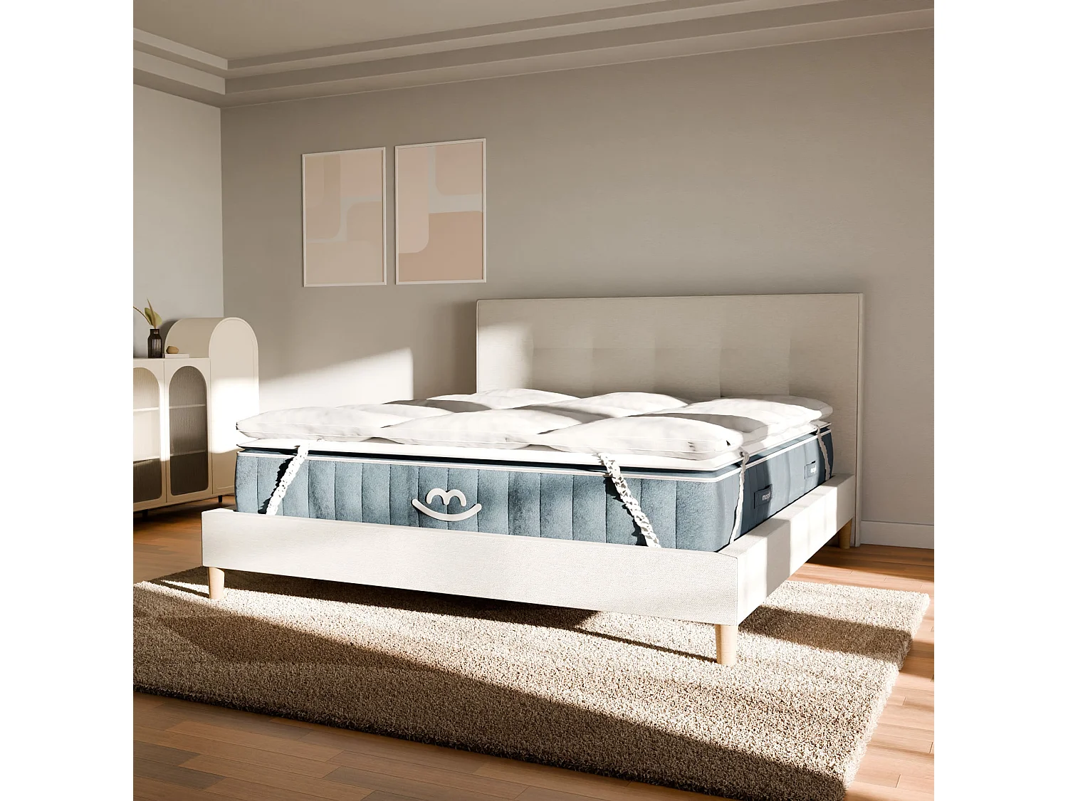 Matelas mémoire de forme et surmatelas 90x200 épais 30cm