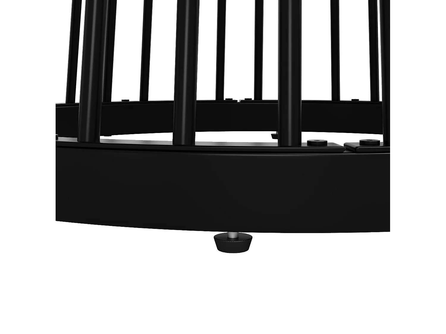 Table à manger ronde 80x80x76 cm pour 4 personnes - pied en métal noir - plateau en MDF noyer