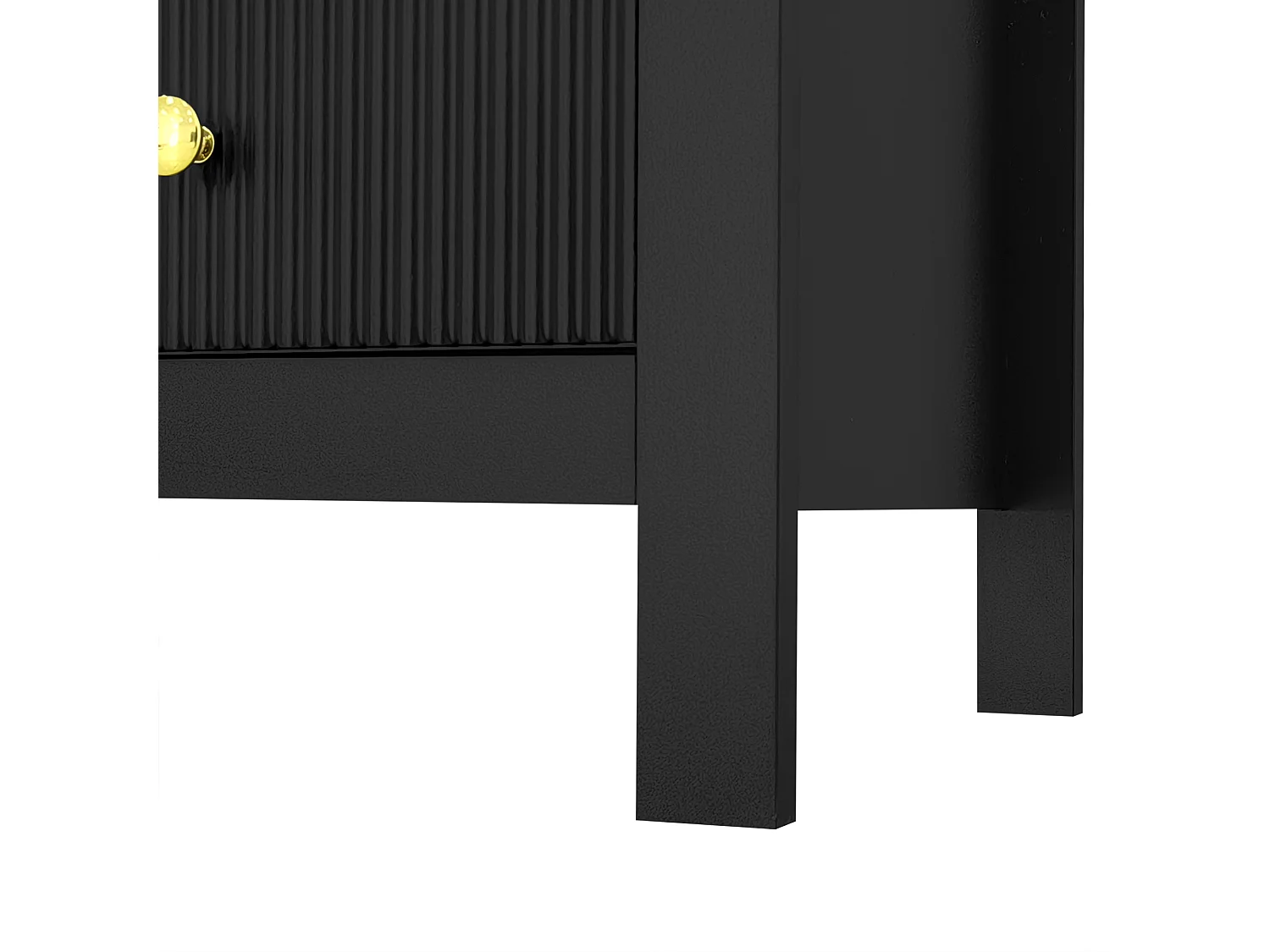 Buffet 79x39.5x80.5 cm 5 tiroirs - meuble de rangement - noir