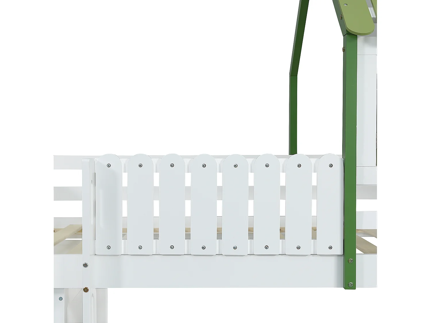 Lit superposé 90x200cm avec échelle et armoire et rangement et rambarde antichute en blanc pour enfants et adolescents