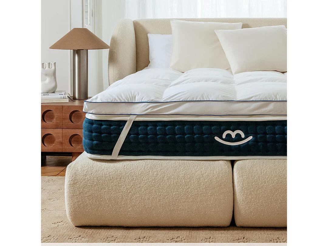 Surmatelas micro-fibre ultra moelleuse 90x200 épais 5cm