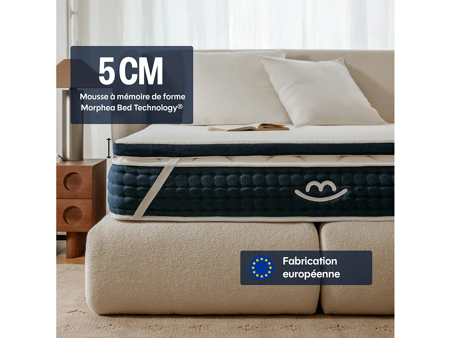 Surmatelas mémoire de forme 140x190 épais 5cm