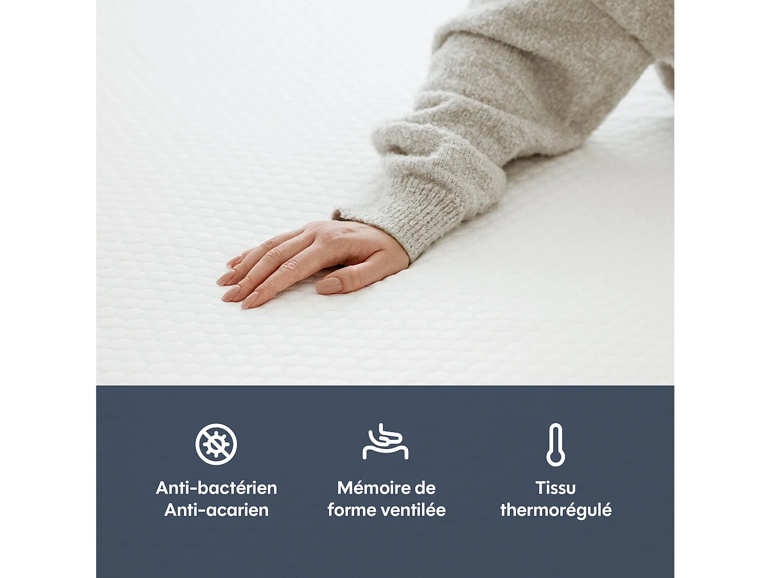 Surmatelas mémoire de forme 160x200 épais 5cm