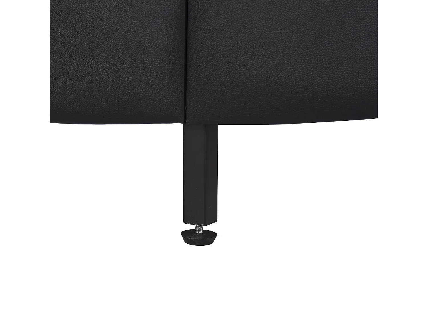 Lit double 140x200cm avec LED Sommier à lattes en noir pour Adulte et adolescent