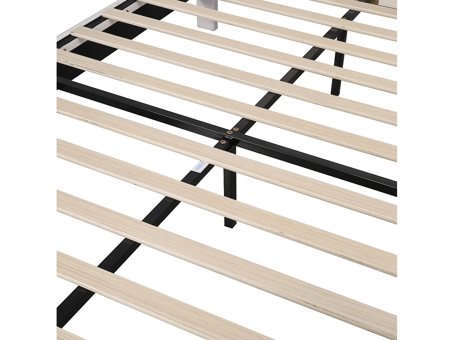 Lit double 140x200 cm avec tête de lit fleurie et sommier à lattes velours beige (Sans matelas)