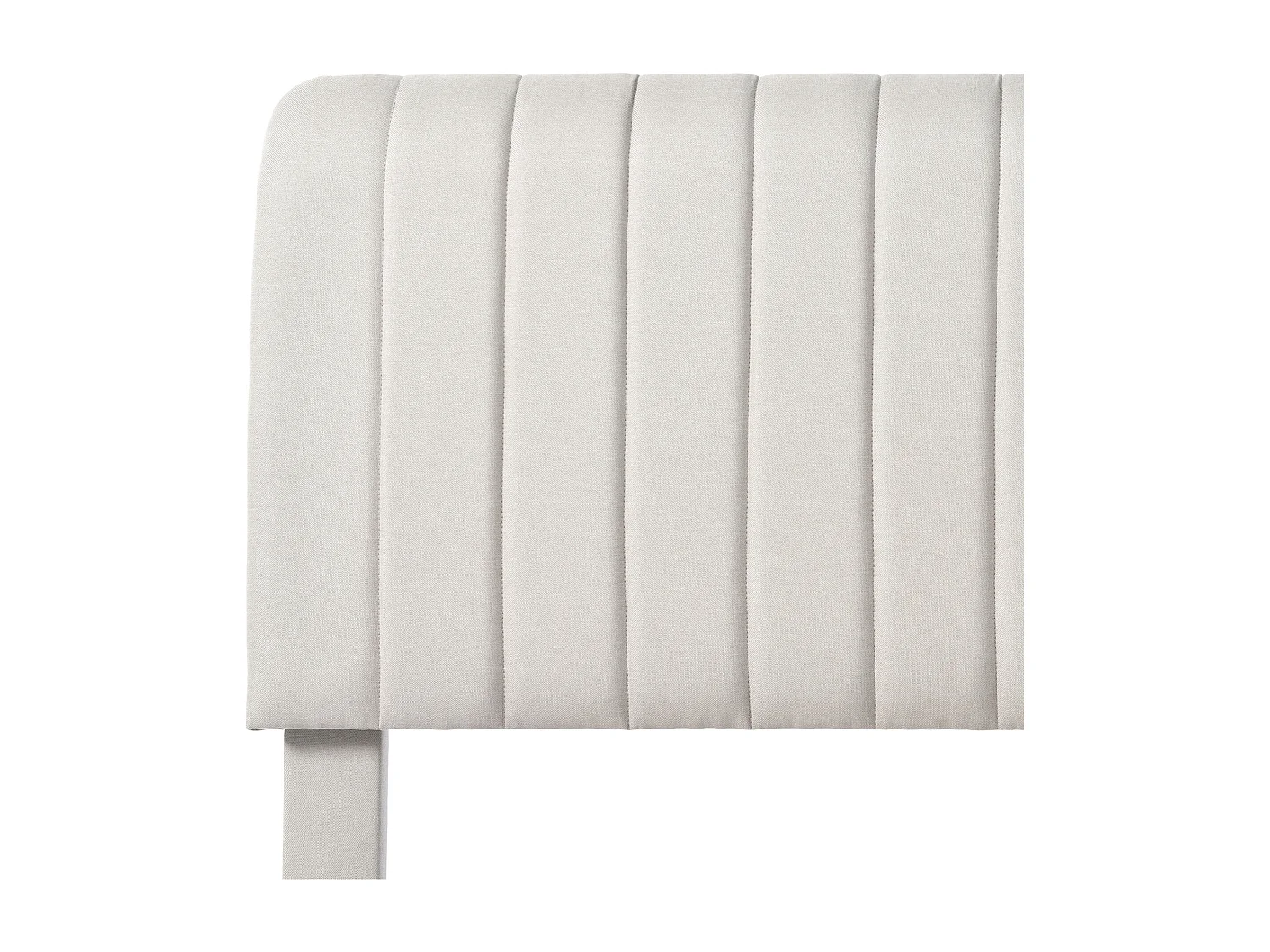 Lit enfant 90x200 cm avec sommier -tête de lit réglable en hauteur - lin beige (sans matelas)