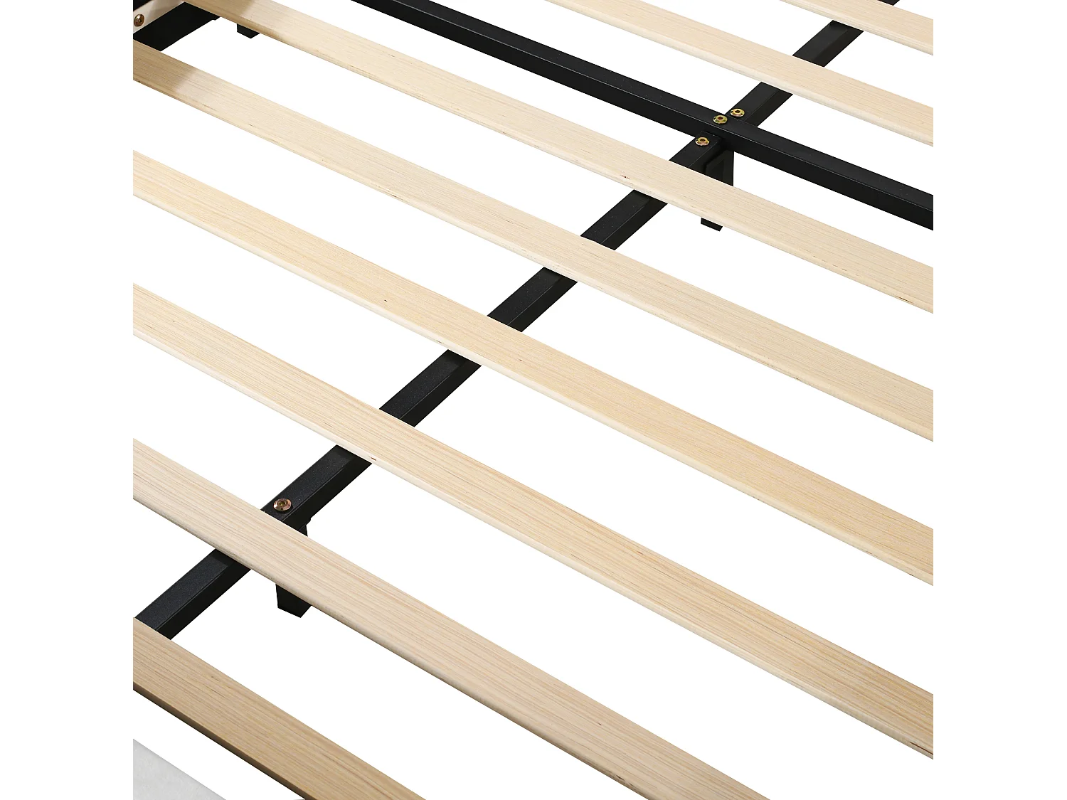 Lit enfant 140x200 cm avec forme ours, avec revêtement rembourré, tissu blanc (Sans matelas)