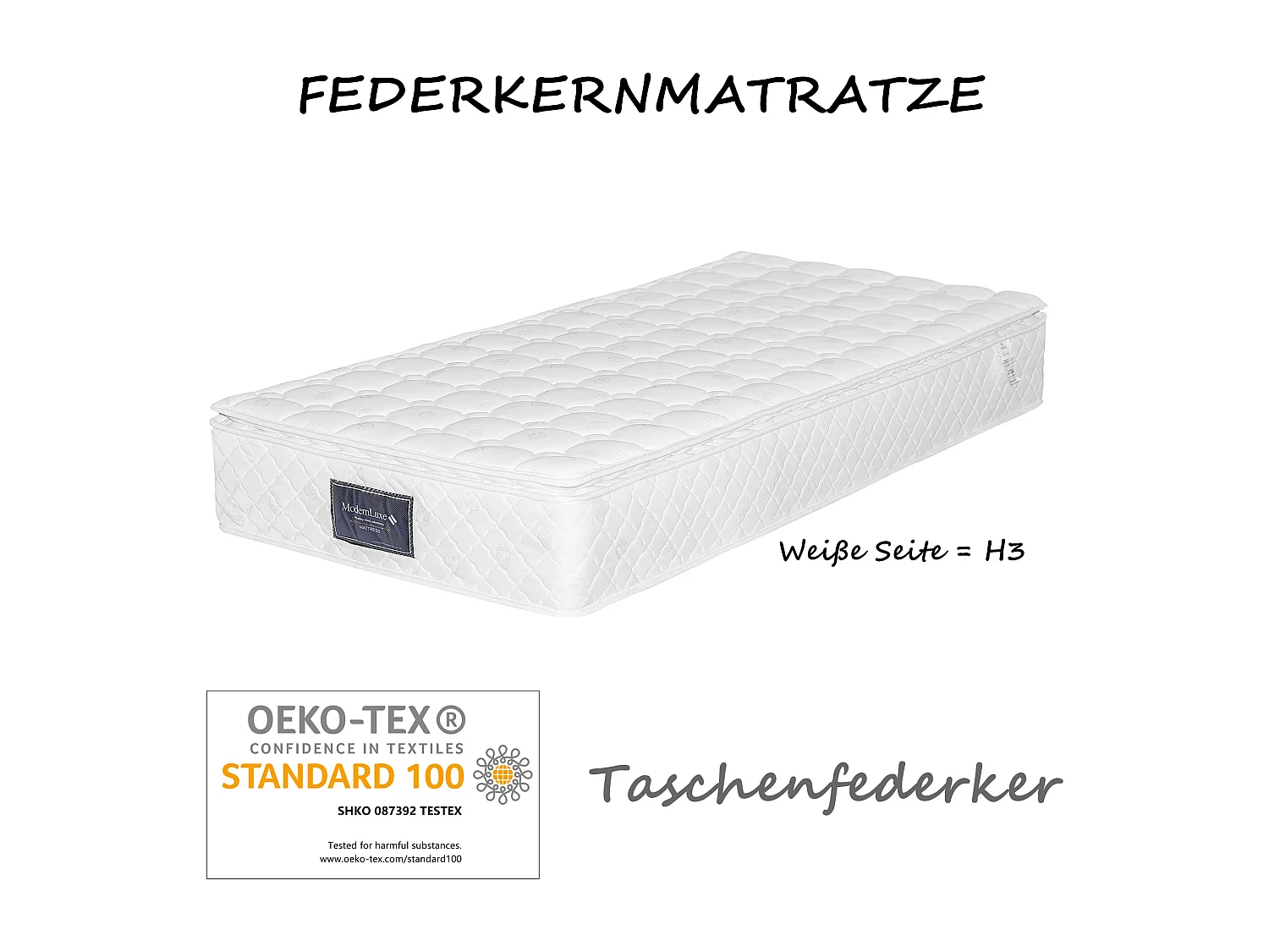 Lit simple 90x200 cm avec tête de lit rembourrée, sommier à lattes, matelas inclus, lin gris (Avec matelas)