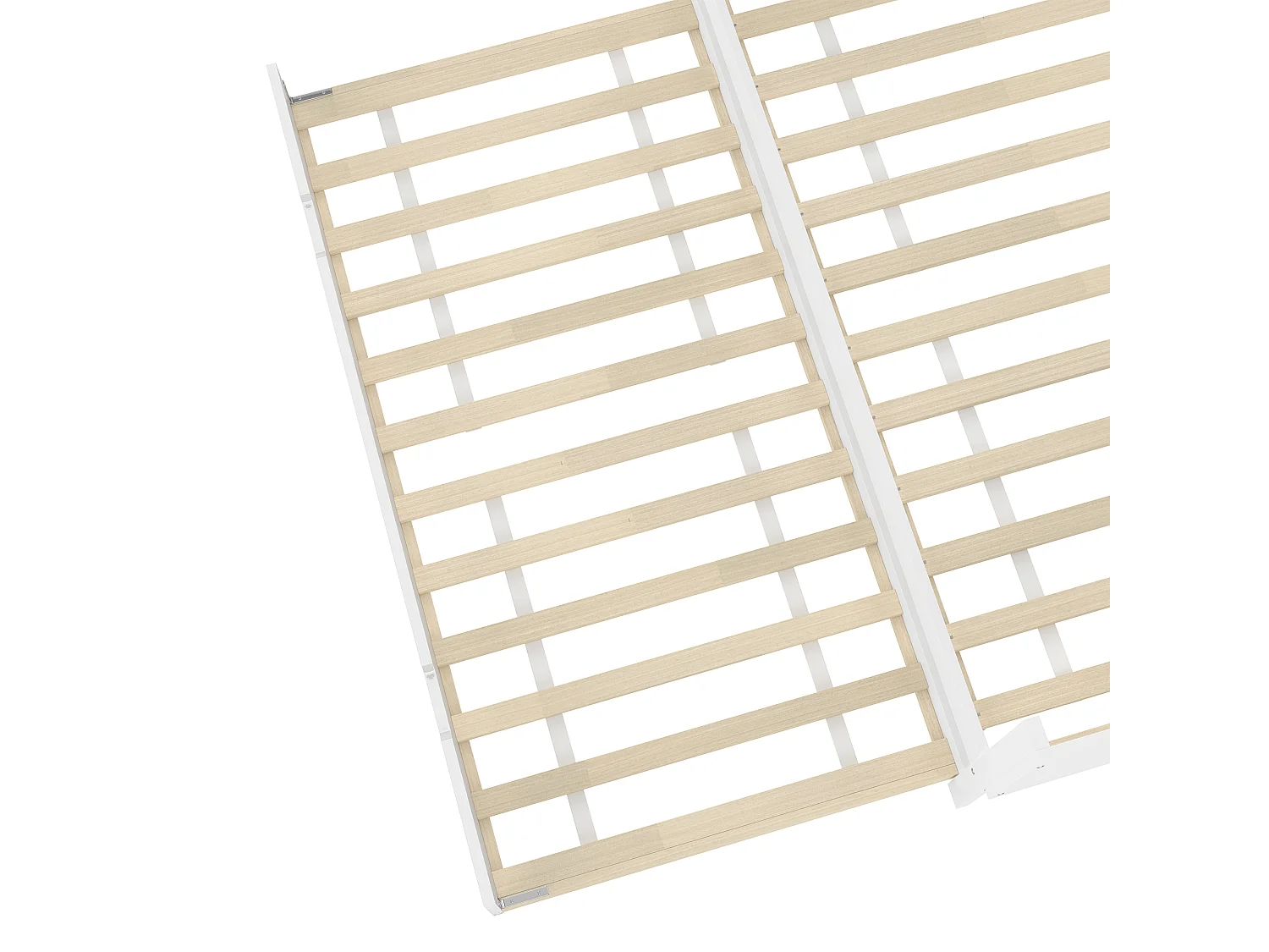 Lit gigogne 140x200 cm avec sommier - bureau et 3 étagères - pin - blanc (sans matelas)