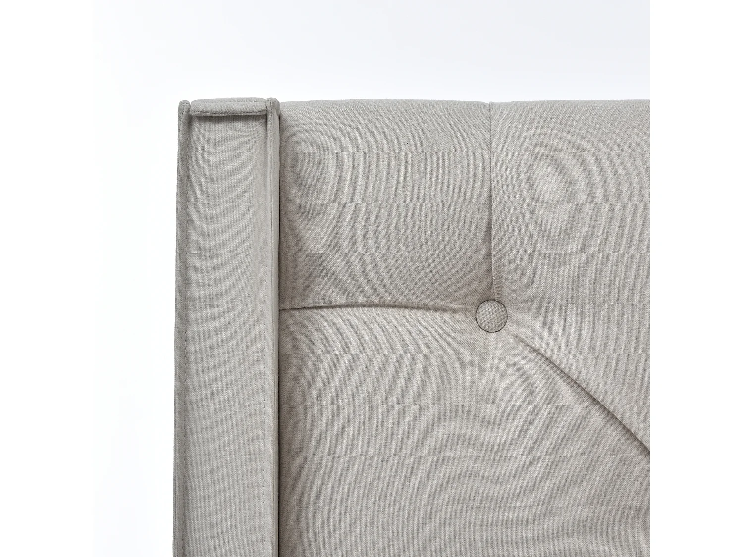 Lit coffre 160x200 cm, tête de lit capitonnée, avec matelas 160x200, coton gris clair(Sans matelas)