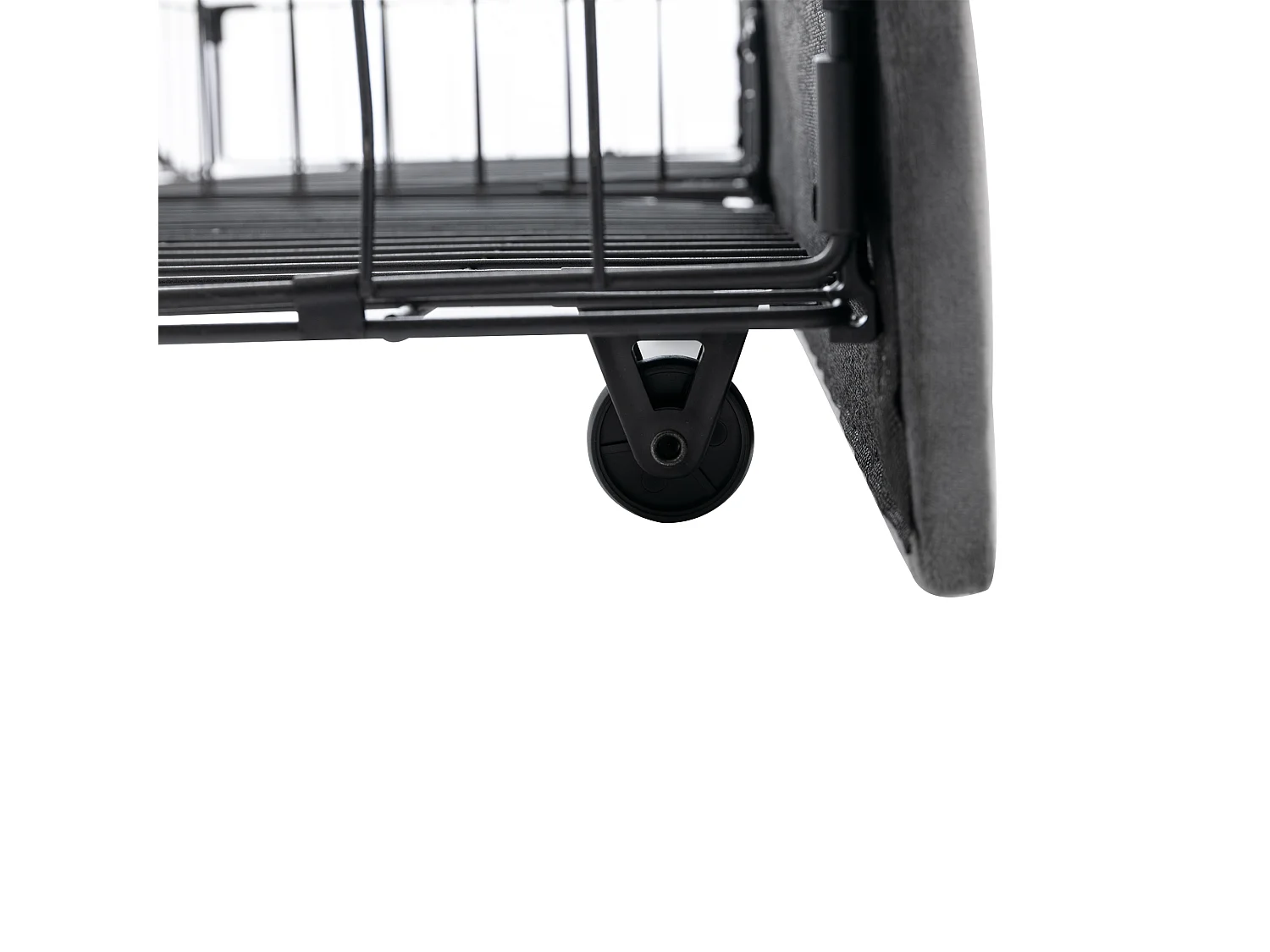 Lit coffre 140x190 cm avec sommier - tête de lit capitonnée avec tiroirs 2 en 1 et LED - velours gris (sans matelas)