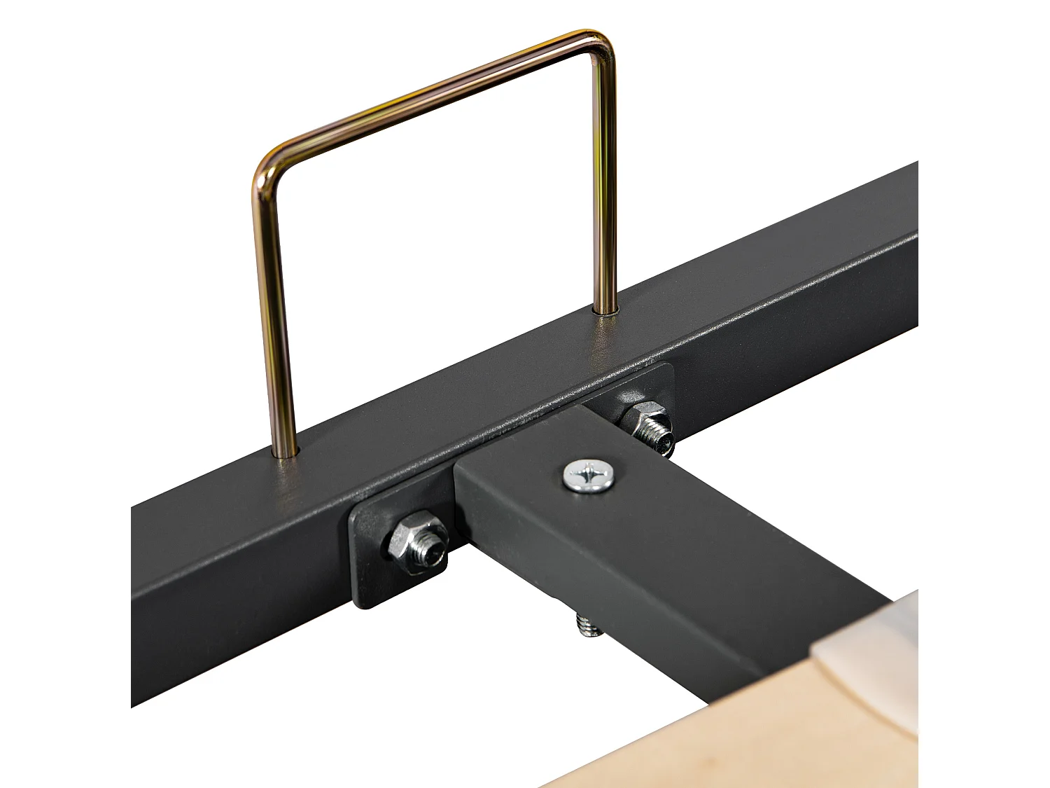 Lit coffre 140x200 cm avec sommier - tête de lit réglable en hauteur - métal + bois - velours gris (sans matelas)