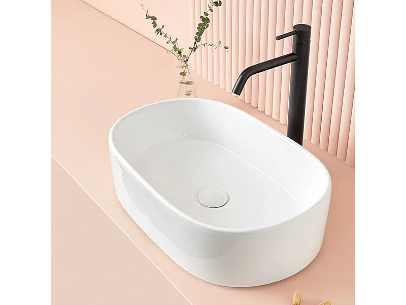 Lavabo sobre encimera en cerámica VERONA  55 x 35 cm