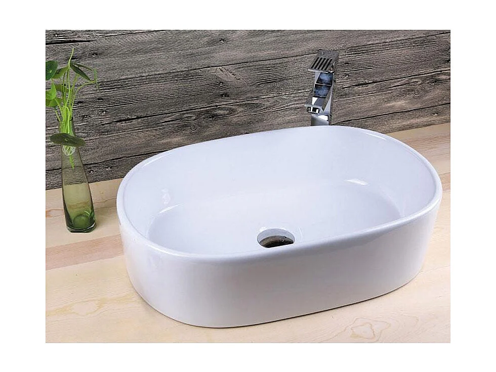 Lavabo sobre encimera en cerámica VERONA  55 x 35 cm