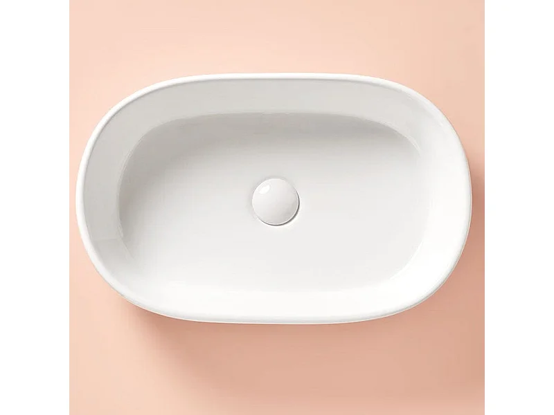 Lavabo sobre encimera en cerámica VERONA  55 x 35 cm