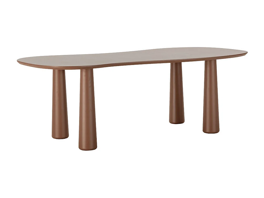 Adrine - Table à manger 8 personnes organique en bois  - Marron glacé