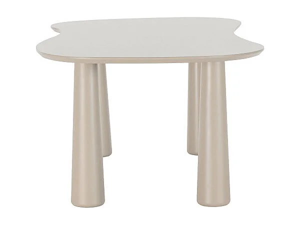 Adrine - Table à manger 8 personnes organique en bois  - Beige