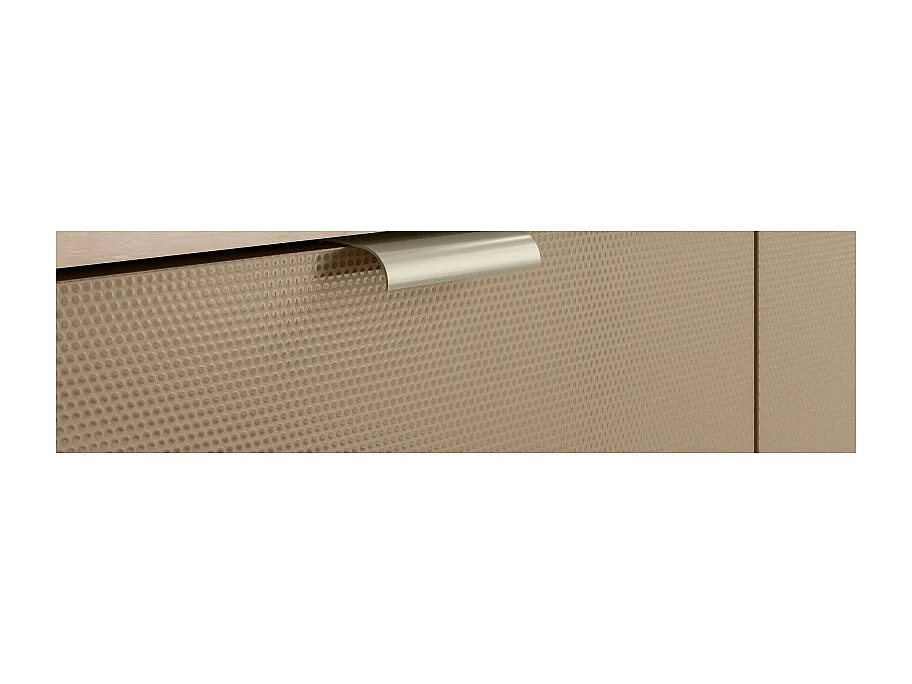 Buffet 8 Portes 1 Tiroir 18 Niches Chêne et Gris Taupe L 161 H 200 P 38.8 cm