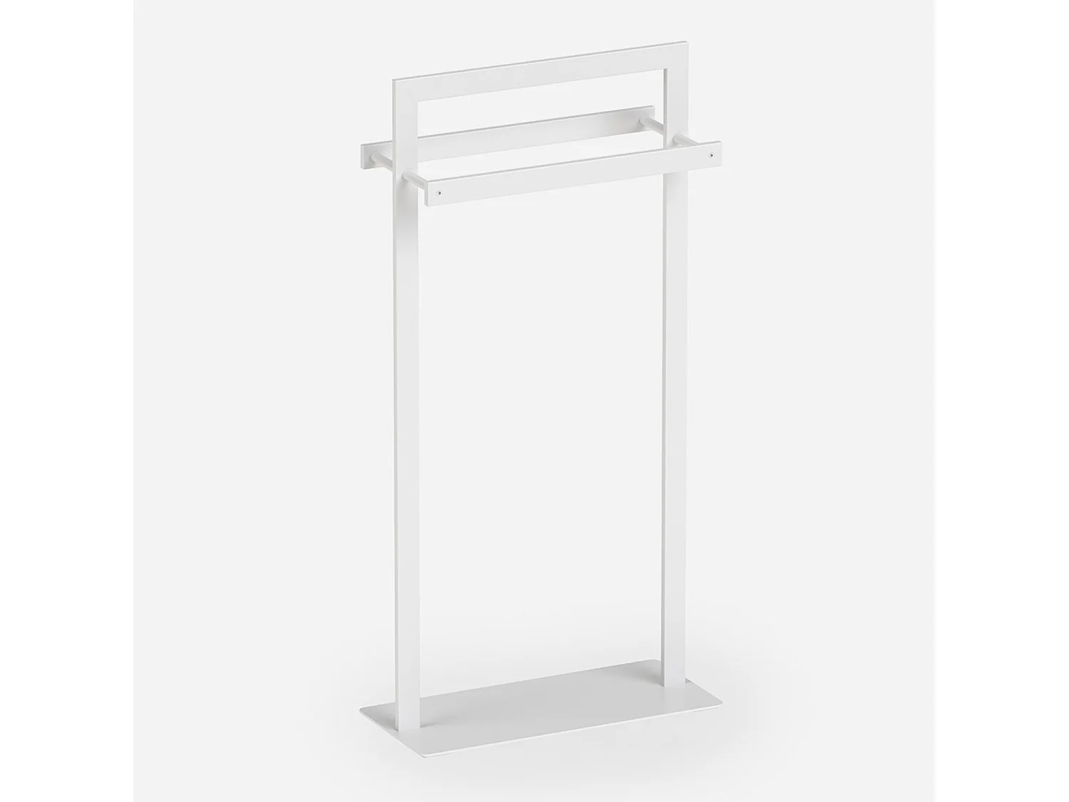 Porte-serviettes COMPACT en inox mat blanc - BATHBAZAAR