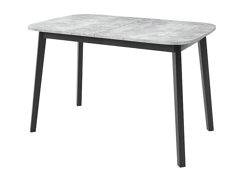 Table Edmond 110, Marbre gris|Noir, 77x80x130cm, Disponible, Stratifié, Bois
