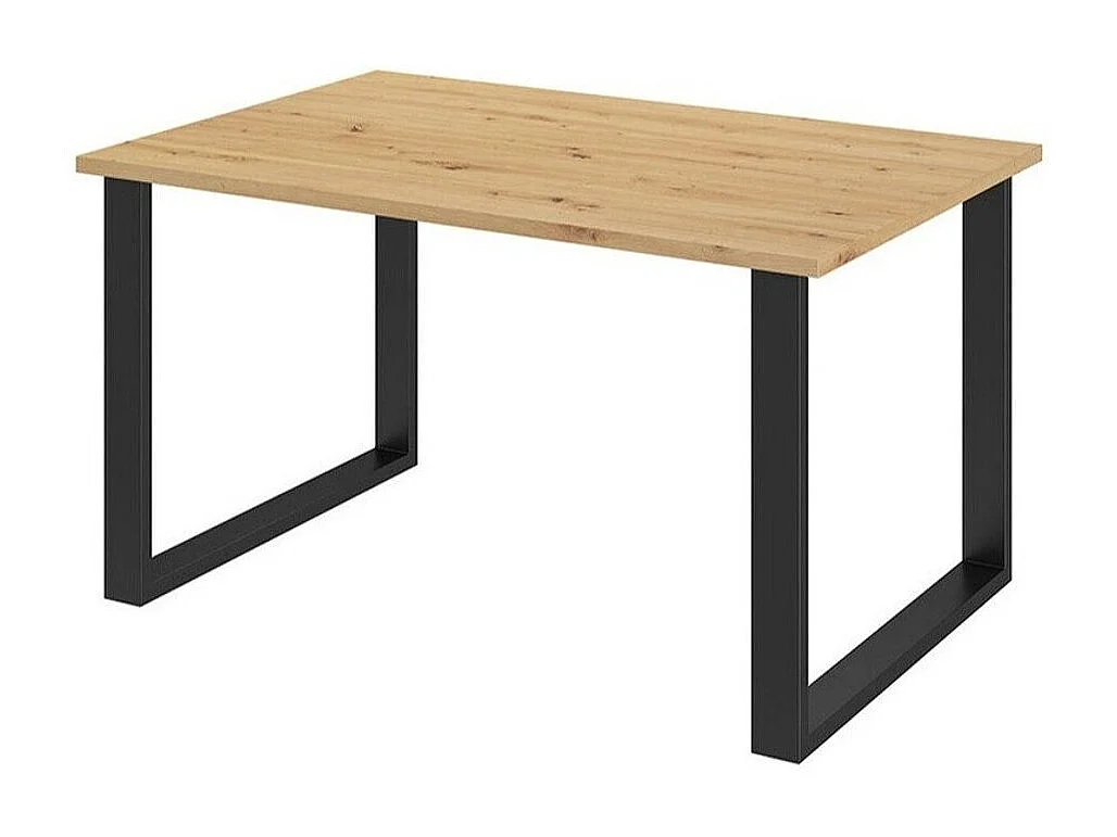 Table Tucson 137, Noir|Chêne Artisan, 75x90x138cm, Stratifié, Métal
