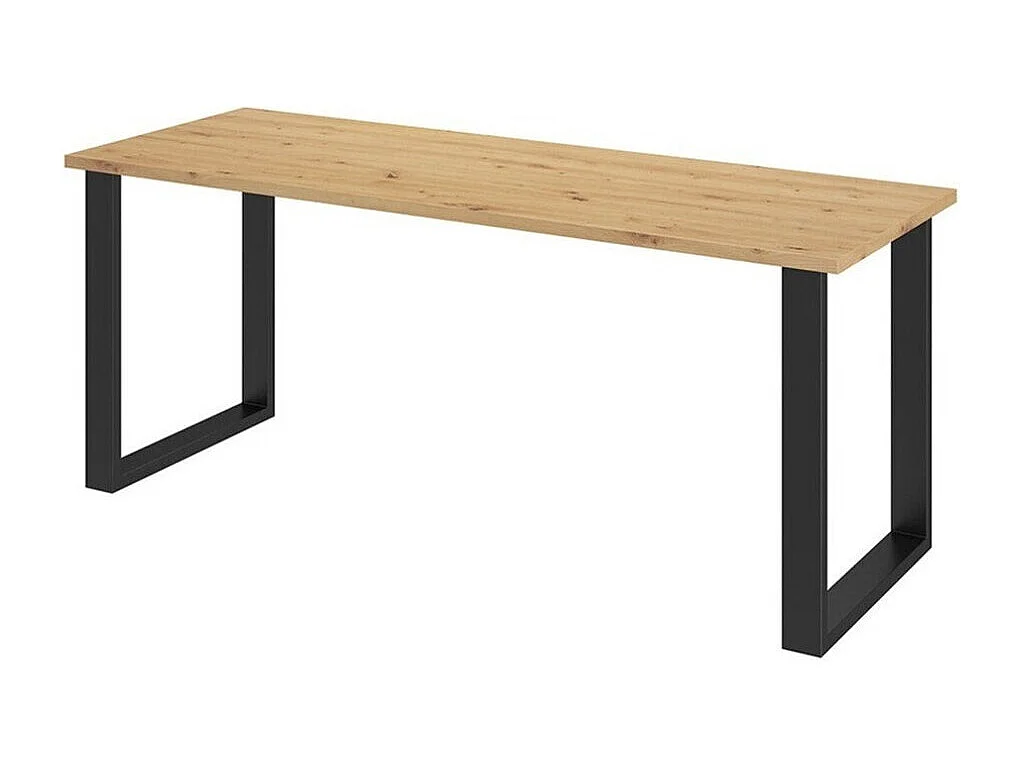 Table Tucson 138, Chêne Artisan|Noir, 75x67x185cm, Stratifié, Métal