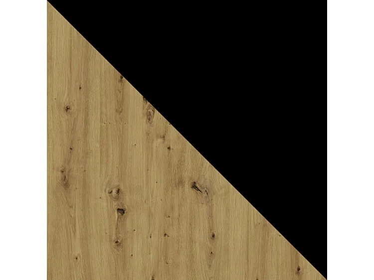 Table Victorville 129, Chêne Artisan|Noir, 75x80x140cm, Disponible, Stratifié, Bois