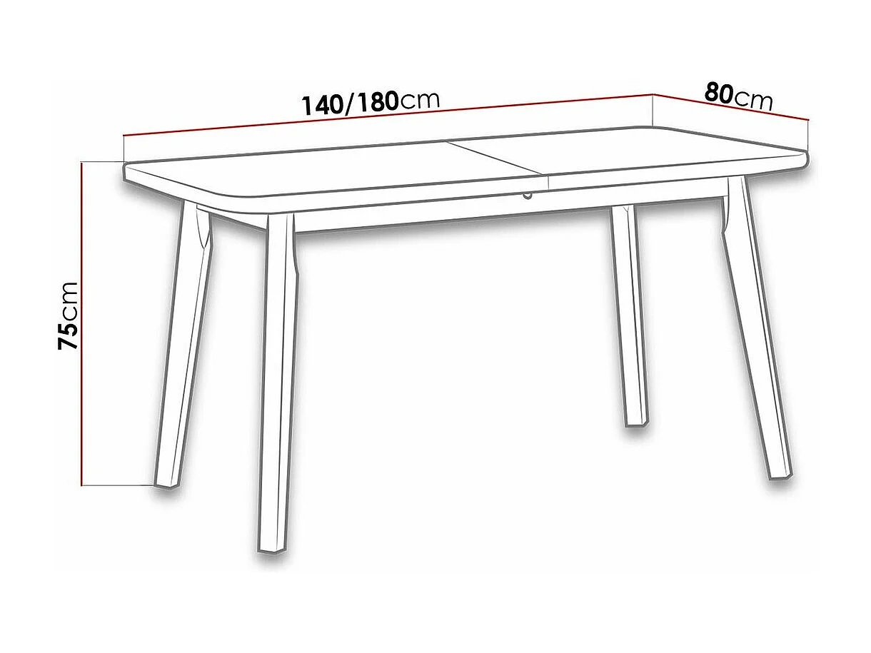 Table Victorville 130, Chêne Artisan|Noir, 75x80x140cm, Disponible, Stratifié, Bois