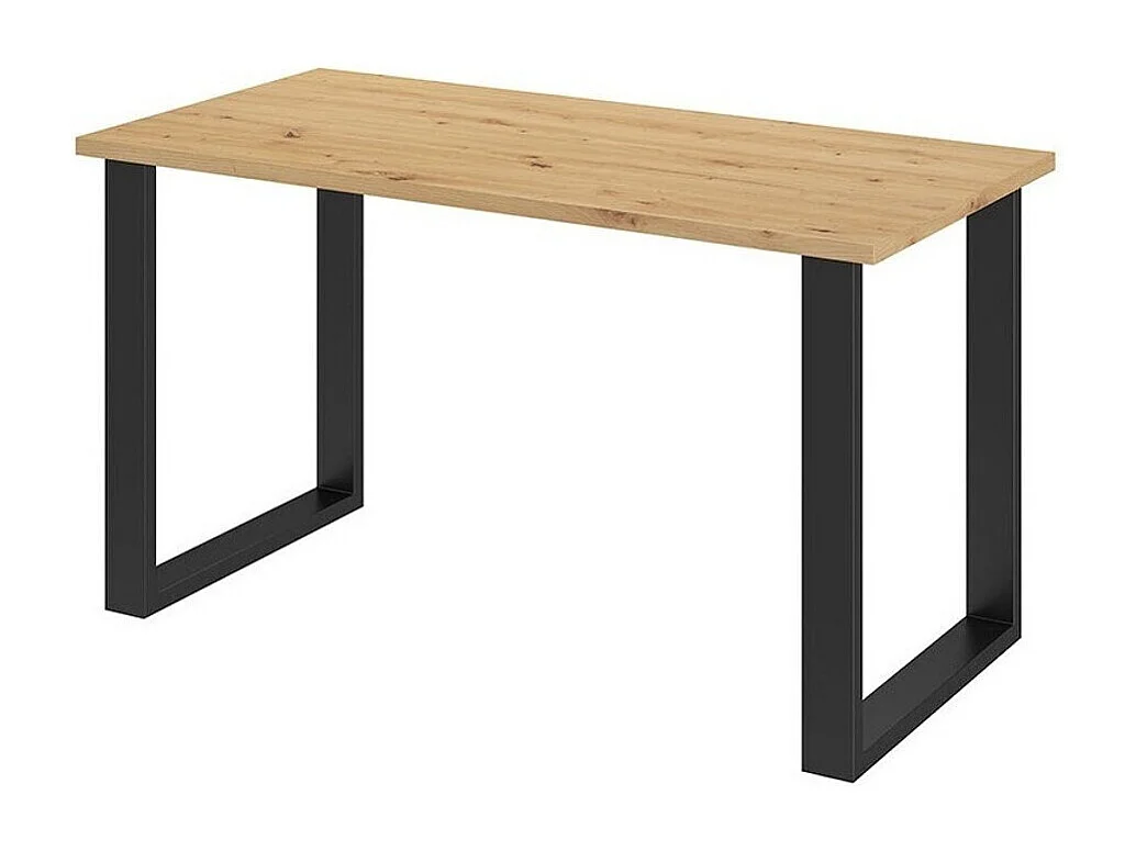 Table Tucson 136, Chêne Artisan|Noir, 75x67x138cm, Stratifié, Métal