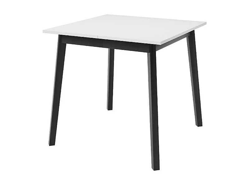Table Edmond 109, Noir|Blanc, 77x85x85cm, Disponible, Stratifié, Bois