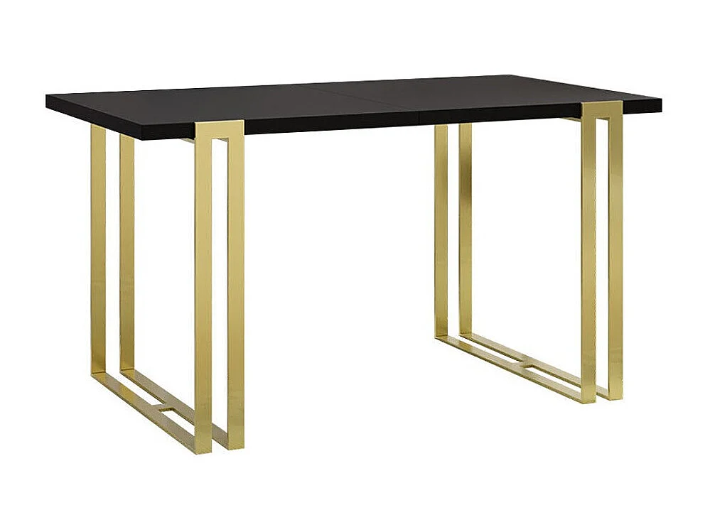 Table Comfivo 179, Doré|Noir, 76x80x140cm, Disponible, Stratifié, Métal