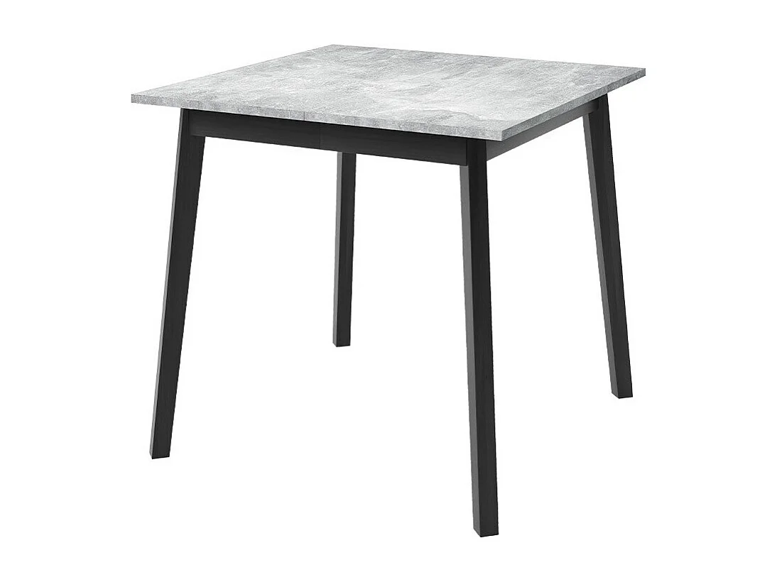 Table Edmond 109, Marbre gris|Noir, 77x85x85cm, Disponible, Stratifié, Bois