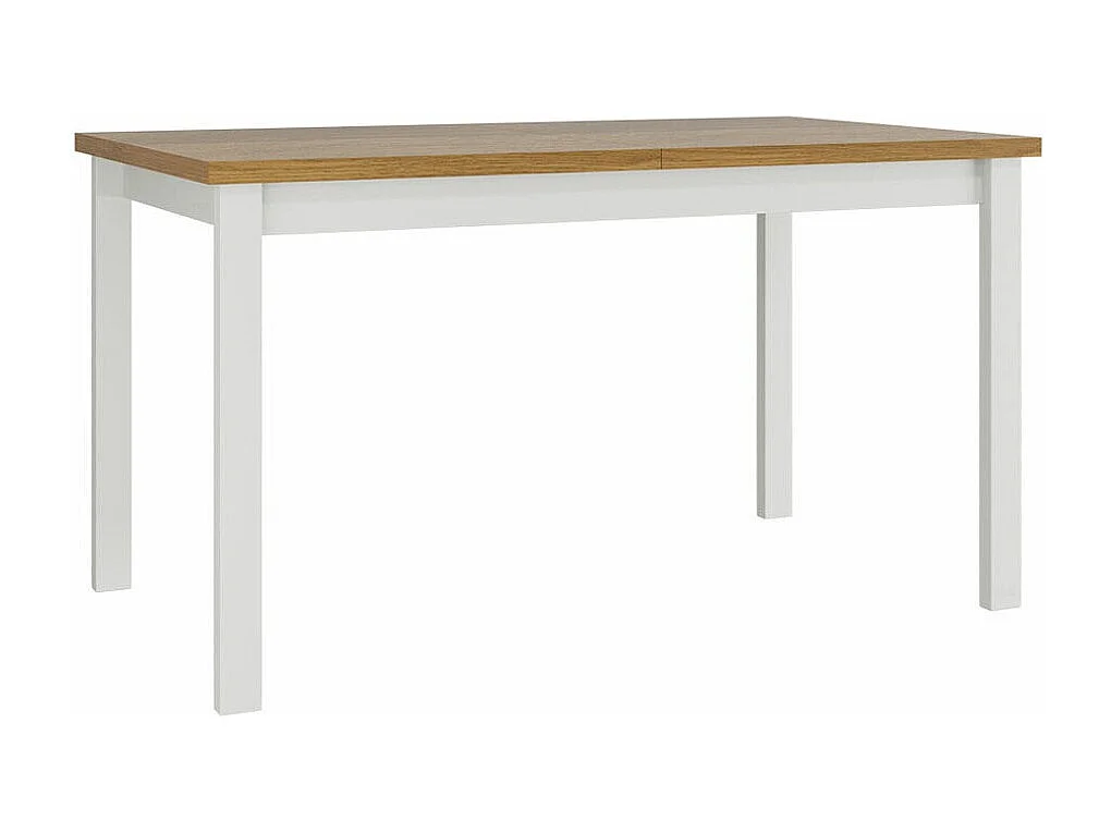 Table Victorville 126, Grandson chêne|Blanc, 78x80x140cm, Disponible, Stratifié, Bois