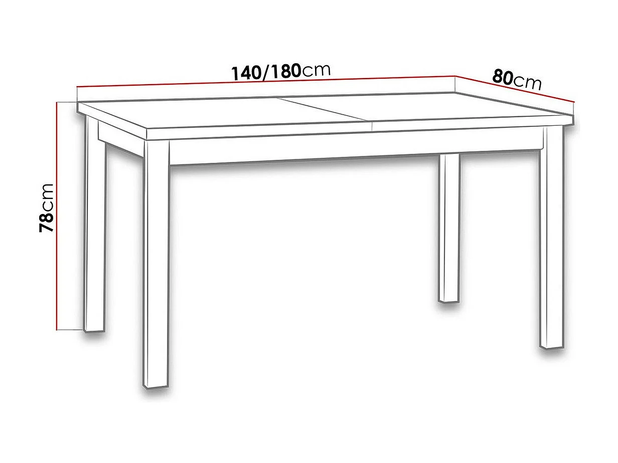 Table Victorville 126, Grandson chêne|Blanc, 78x80x140cm, Disponible, Stratifié, Bois