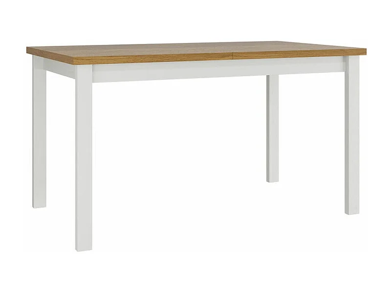 Table Victorville 126, Grandson chêne|Blanc, 78x80x140cm, Disponible, Stratifié, Bois